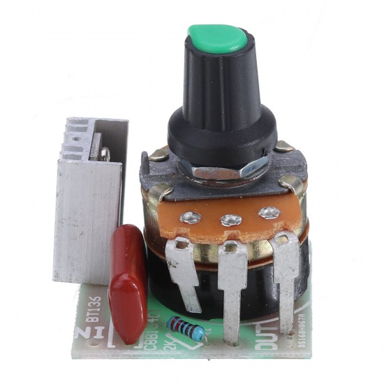 500W Thyristor Electronic Regulator Accessaries Dimming Speed Regulation with Switch Temperature Adjustment Knob Module