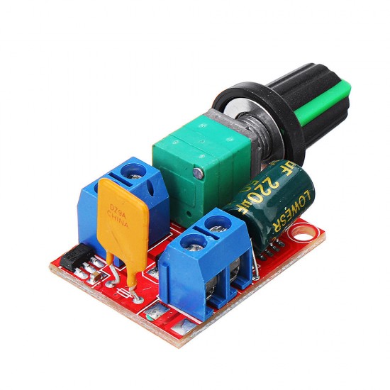 5Pcs DC 3V To DC 35V 5A 90W Mini DC Motor PWM Speed Controller Module Speed Regulator Adjustable Lig