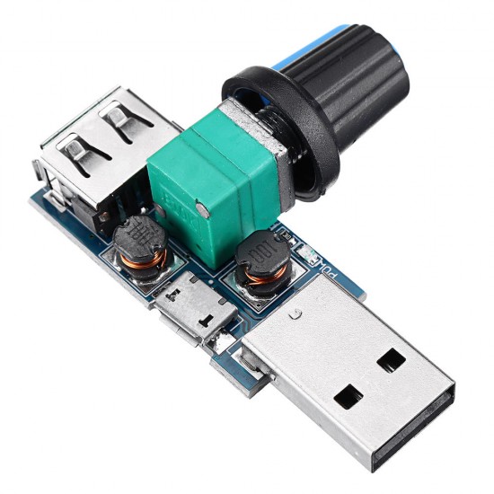 5Pcs USB Fan Speed Controller Module Reducing Noise Multi-stall Adjustment Governor DC 4-12V 5Pcs USB Fan Speed Controller Module Reducing Noise Multi-stall Adjustment Governor DC 4-12V