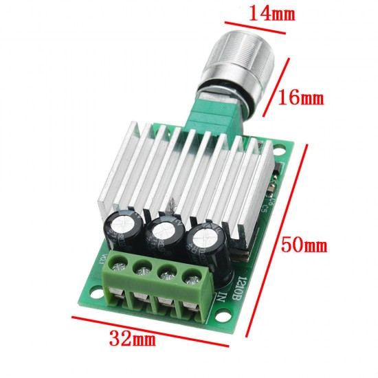 5pcs DC 12V To 24V 10A High Power PWM DC Motor Speed Controller Regulate Speed Temperature And Dimming