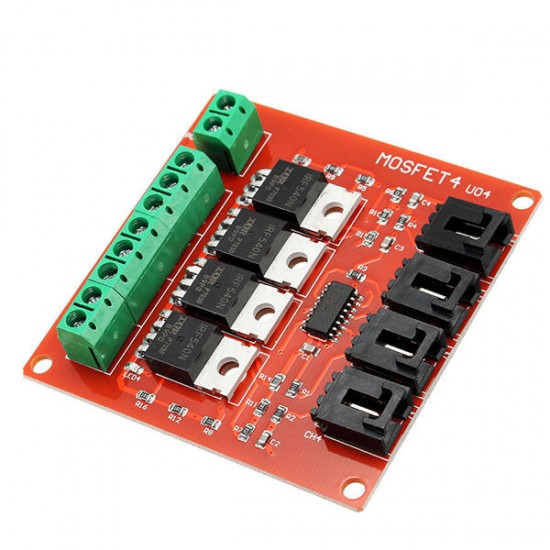 Four Channel 4 Route IRF540 MOSFET Button Switch Module For Motor Drives Lighting Dimmer Four Channel 4 Route IRF540 MOSFET Button Switch Module For Motor Drives Lighting Dimmer