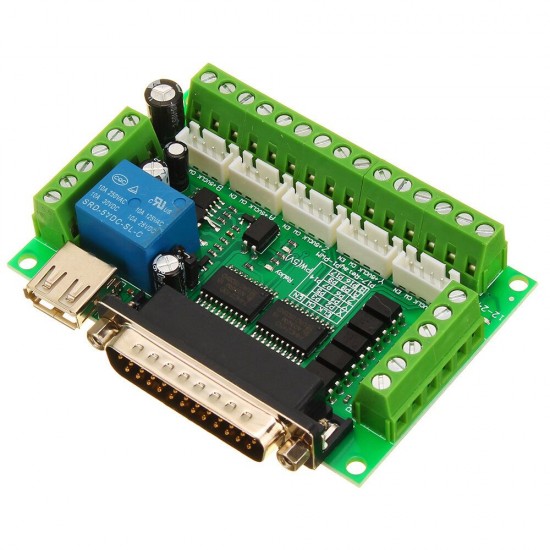 5 Axis CNC Interface Board For Stepper Motor Driver Mach3 With USB Cable 5 Axis CNC Interface Board For Stepper Motor Driver Mach3 With USB Cable