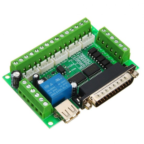 5 Axis CNC Interface Board For Stepper Motor Driver Mach3 With USB Cable 5 Axis CNC Interface Board For Stepper Motor Driver Mach3 With USB Cable