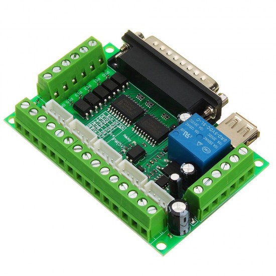 5 Axis CNC Interface Board For Stepper Motor Driver Mach3 With USB Cable 5 Axis CNC Interface Board For Stepper Motor Driver Mach3 With USB Cable