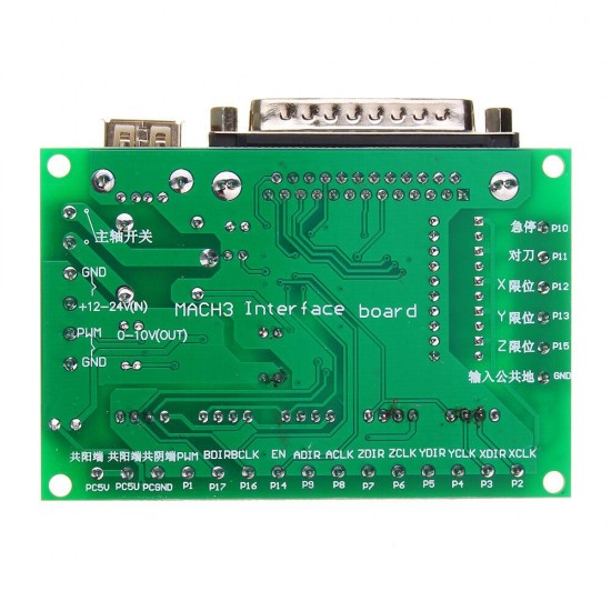 5 Axis CNC Interface Board For Stepper Motor Driver Mach3 With USB Cable 5 Axis CNC Interface Board For Stepper Motor Driver Mach3 With USB Cable