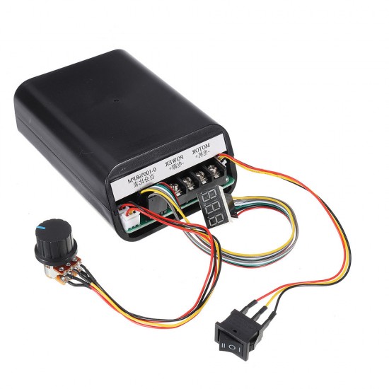 PWM DC Motor Speed Controller Max 60A CW CCW Digital Display 0~100% Adjustable Drive Module Build in FAN PWM DC Motor Speed Controller Max 60A CW CCW Digital Display 0~100% Adjustable Drive Module Build in FAN