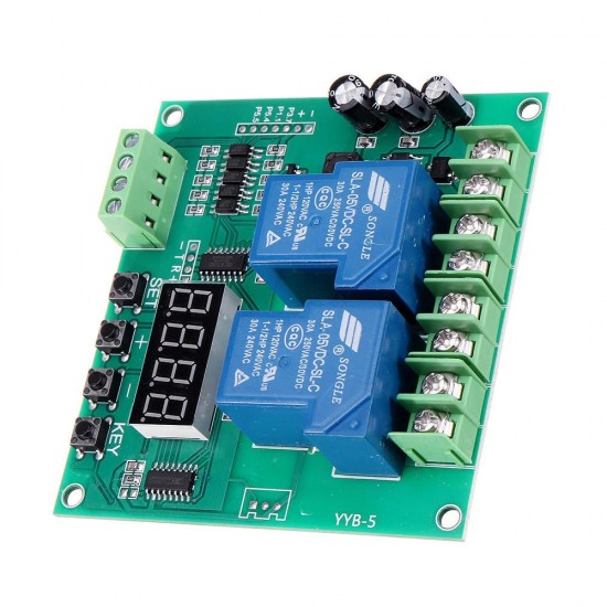 YYB-5 12V 24V Motor Forward Reverse Motor Speed Controller Board Two Relay Delay Timing Cycle Module DIY Motor YYB-5 12V 24V Motor Forward Reverse Motor Speed Controller Board Two Relay Delay Timing Cycle Module DIY Motor