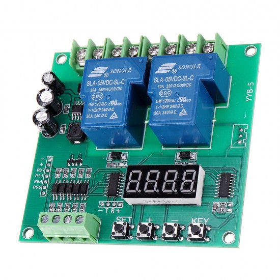 YYB-5 12V 24V Motor Forward Reverse Motor Speed Controller Board Two Relay Delay Timing Cycle Module DIY Motor YYB-5 12V 24V Motor Forward Reverse Motor Speed Controller Board Two Relay Delay Timing Cycle Module DIY Motor