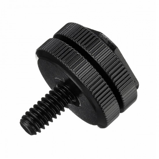 1/4 Inch Dual Thumb Screw Flash Cold Hot Shoe Camera Adapter Mount for GoPro DSLR