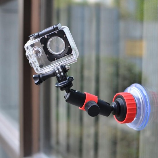 Orange Car Suction Cup Mount Window Glass Sucker For Gopro SJACM YI Camera