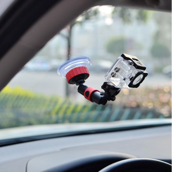 Orange Car Suction Cup Mount Window Glass Sucker For Gopro SJACM YI Camera