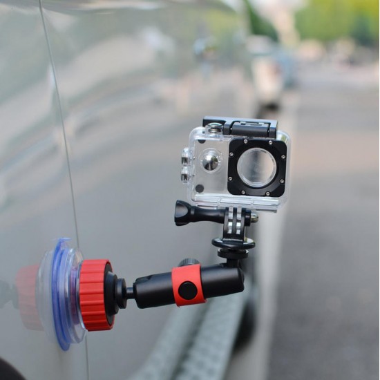 Orange Car Suction Cup Mount Window Glass Sucker For Gopro SJACM YI Camera