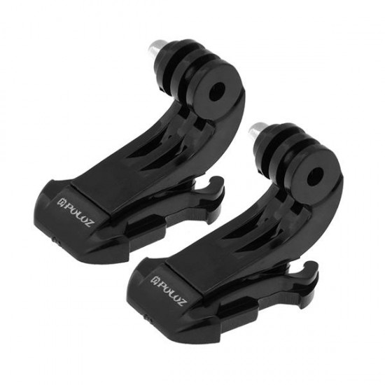 2pcs Black Vertical Surface J-Hook BucklE Mount for Gopro SJCAM Yi Actioncamera