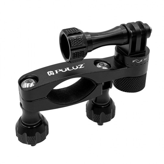PU237B Universal 360 Degree Rotation Bike Aluminum Handlebar Adapter Mount for GoPro DJI Action Sports Camera