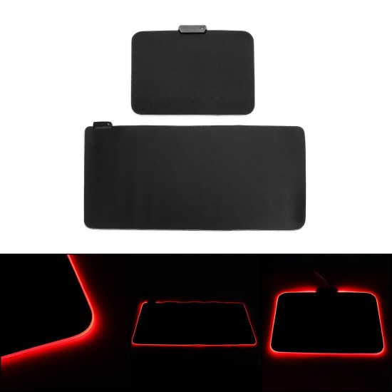 350x250x4mm/300*800*4mm/400*900*4mm RGB Colorful Backlit LED Waterproof Big Mouse Pad Anti-skid Rubber Mats