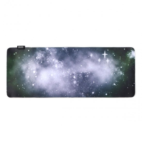 900x350x3mm RGB Colorful Backlit LED White Stars Mouse Pad Anti-Slip Gaming Mice Table Desk Mat