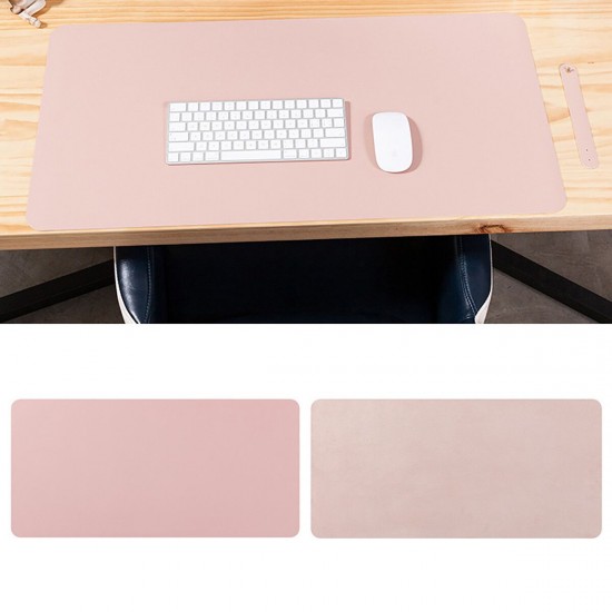 Double-side Large Mouse Pad PU Leather Non-slip Gaming Keyboard Pad Table Desktop Protective Mat for Home Office