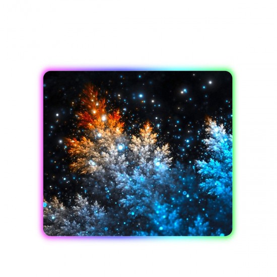 Fluorescent Trees Mouse Pad RGB Non-Slip Thickened Rubber Keyboard Mouse Gaming Pad Desktop Mat