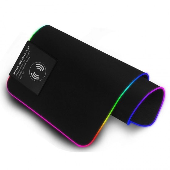 GMS-X10 RGB Light Gaming Mouse Pad 3 in 1 Fast 10W Wireless Charging Keyboard Mat with Wireless Charger GMS-X10 RGB Light Gaming Mouse Pad 3 in 1 Fast 10W Wireless Charging Keyboard Mat with Wireless Charger