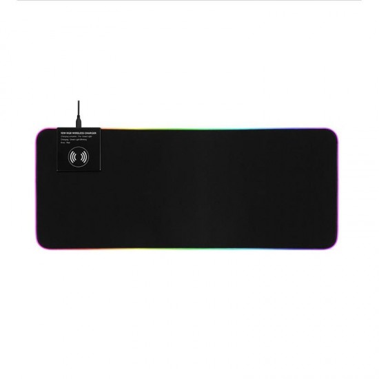 GMS-X10 RGB Light Gaming Mouse Pad 3 in 1 Fast 10W Wireless Charging Keyboard Mat with Wireless Charger