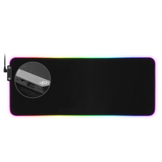 GMS-X5SDual Switch RGB Gaming Mouse Pad 14 Lighting Modes RGB Non-Slip Rubber Keyboard Mat