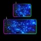 Galaxy RGB Mouse Pad Gaming Keyboard Pad Non-slip Rubber Desktop Table Protective Mat for Home Office