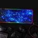 Galaxy RGB Mouse Pad Gaming Keyboard Pad Non-slip Rubber Desktop Table Protective Mat for Home Office