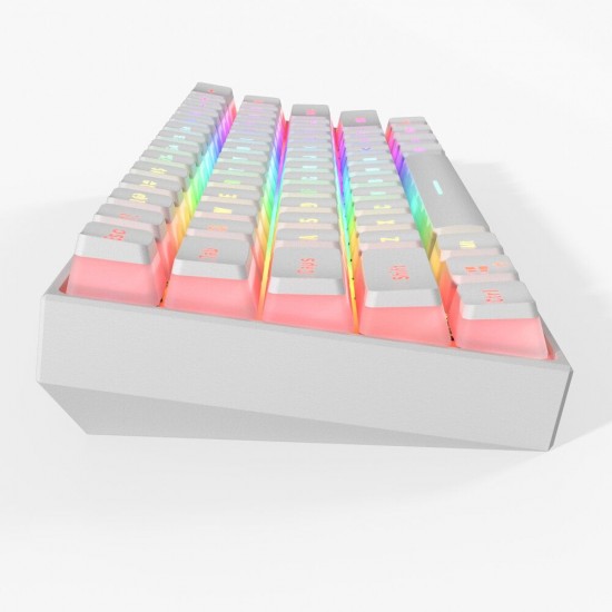MK61 Wired Mechanical Keyboard Gateron Optical Switch Pudding Keycaps RGB 61 Keys Hot Swappable Gaming Keyboard