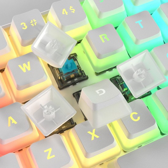 MK61 Wired Mechanical Keyboard Gateron Optical Switch Pudding Keycaps RGB 61 Keys Hot Swappable Gaming Keyboard