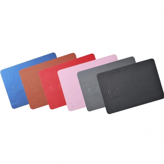 Imitation Leather Mobile Phones Wireless Fast Charger Mouse Pad Wireless Charging