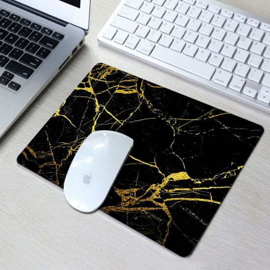 Marble Pattern Mouse Pads 210x260x3mm Anti-slip Rubber Black Gaming Mouse Mat