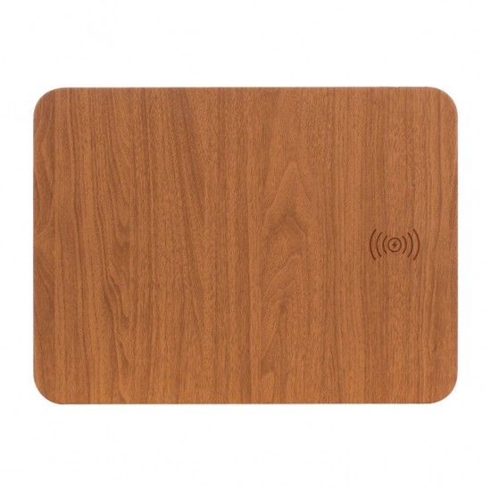 OJD-19 Wireless Fast Charger Charging Wood Grain Mouse Pad Mat for Samsung S10+ HUAWEI and Gaming Mouse