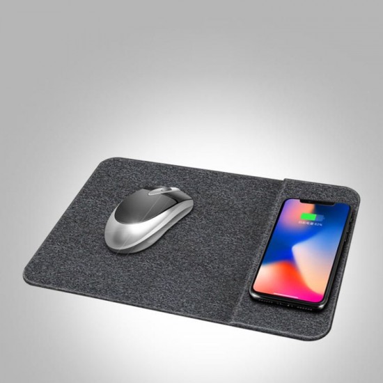 OJD-38 Wireless Fast Charger Charging Folding height Mouse Pad Mat for Samsung S10+ HUAWEI and Gaming Mouse