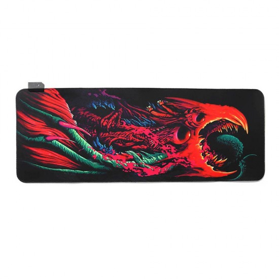 RGB Mouse Pad Gaming Keyboard Pad Non-slip Rubber Desktop Table Protective Mat for Home Office