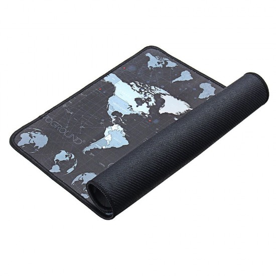 Small World Map Mat 300*250mm Non-Slip Mousepad Waterproof Overlock Gaming Mouse Pad Mat