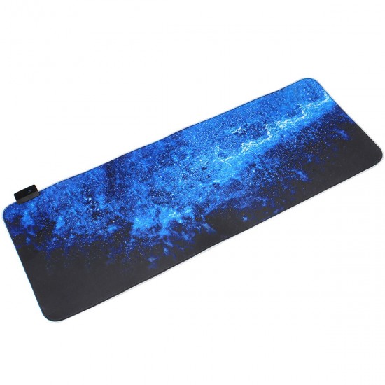 The Milky Way USB Wired 6 RGB Colorful7 Monochrome Lights LED Mouse Pad for Gaming Mouse E-Sport