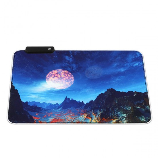 USB Wired RGB Colorful Backlit LED Mouse Pad for Gaming Mouse