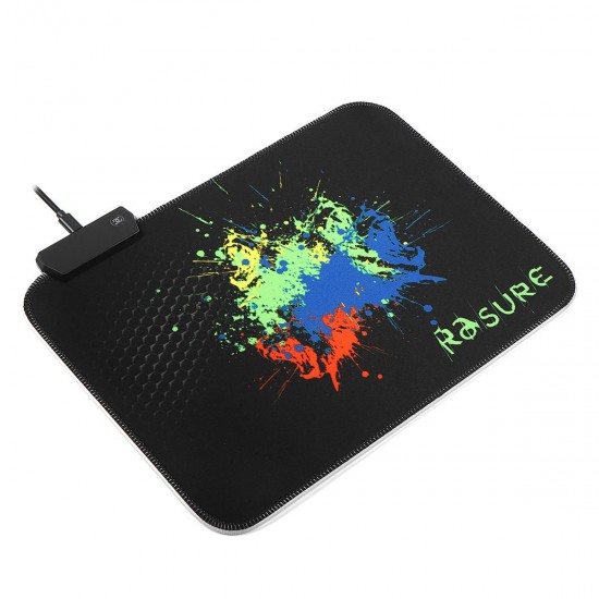 The paint design USB Wired RGB Colorful Backlit LED Mouse Pad for Gaming Mouse