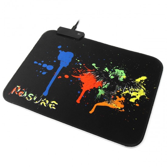 The paint design USB Wired RGB Colorful Backlit LED Mouse Pad for Gaming Mouse