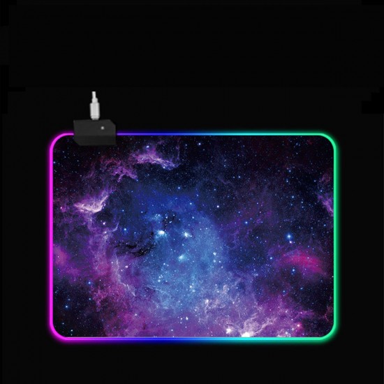 Wired USB Gaming Mouse Pad RGB LED Desk Mat Cosmic Nebula Antislip Luminous Game Mouse Pad Wired USB Gaming Mouse Pad RGB LED Desk Mat Cosmic Nebula Antislip Luminous Game Mouse Pad