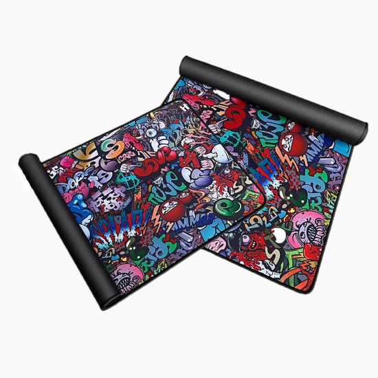 Graffiti Gaming Mouse Pad Large Size Rubber Keyboard Pad Table Mat Desktop Protective Mat