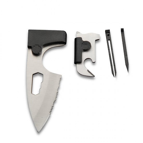 10-In-1 Multi Credit Card Serrated Companion Tools With Compass Magnifying Screwdriver Tweezer 10-In-1 Multi Credit Card Serrated Companion Tools With Compass Magnifying Screwdriver Tweezer