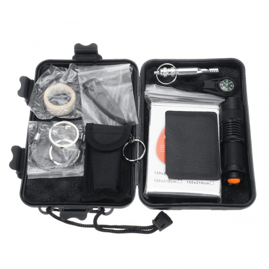 11 in1 SOS Emergency Camping Survival Equipment Tools Kit Outdoor Tactical Hiking Gear