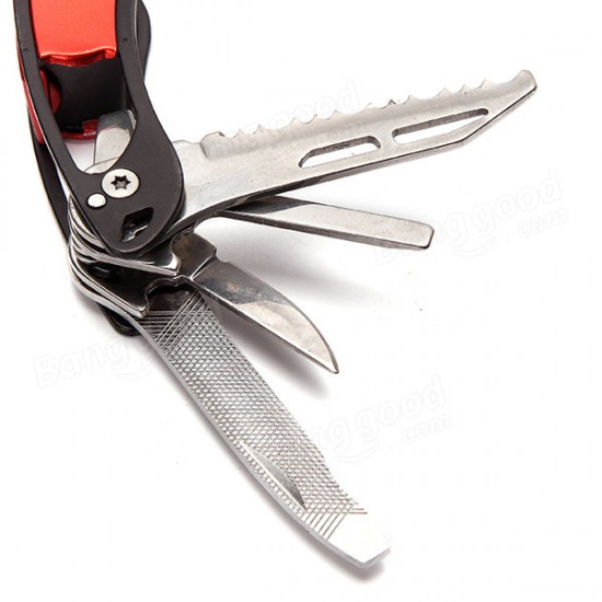 12 In 1 Stainless Steel Multifunctional Folding Plier Pocket Survival Tool Screwdriver Cutter