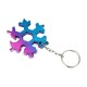 15-in-1 Stainless Multi-function with Snowflake Shape Keychain Screwdrivers Bottle Opener Hex Wrench