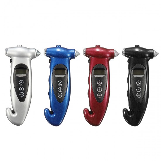 5 in 1 LCD Digital Tire Pressure Gauge Night Lighting Hammer Cutter Deflation Needle Function 5 in 1 LCD Digital Tire Pressure Gauge Night Lighting Hammer Cutter Deflation Needle Function