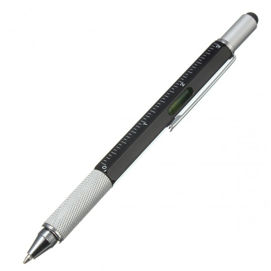 6 in 1 Metal Multitool Pen Handy Screwdriver Ruler Spirit Level 6 in 1 Metal Multitool Pen Handy Screwdriver Ruler Spirit Level