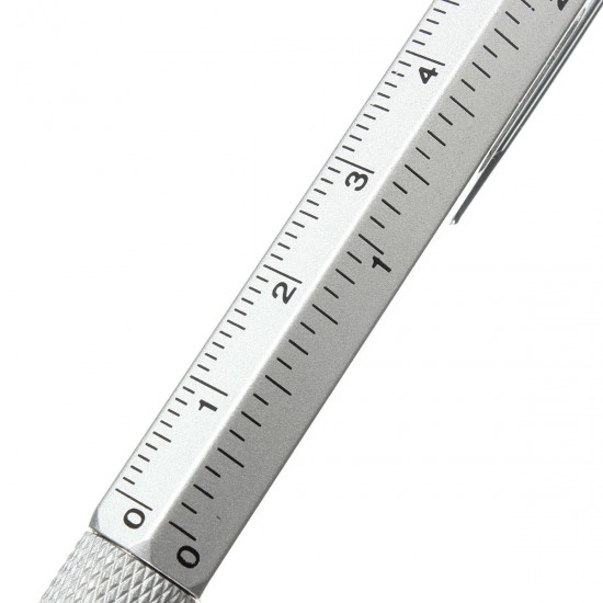 6 in 1 Metal Multitool Pen Handy Screwdriver Ruler Spirit Level 6 in 1 Metal Multitool Pen Handy Screwdriver Ruler Spirit Level