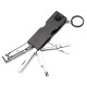 8 in 1 Multitool Manicure Tool Nail Clippers Keyring Accessories Nail File Cleaner LED Flashlight
