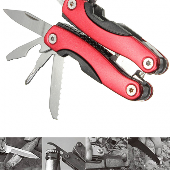 9 In 1 Portable Pocket Multitool Plier Survival Camping Travel Life Tools